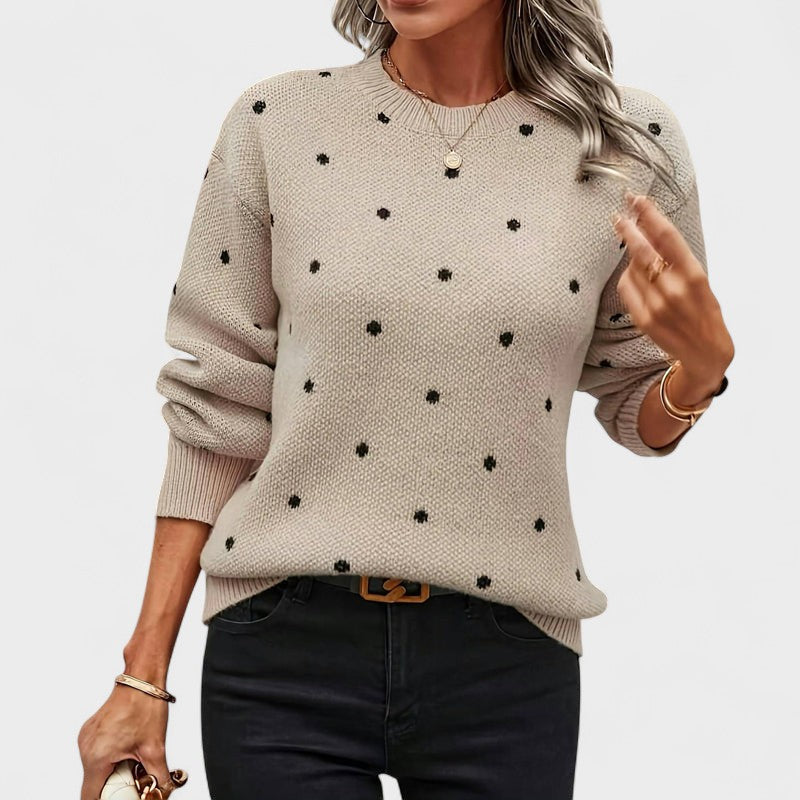 Carina - Camisola de malha com bolinhas