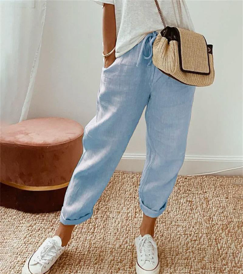 Van Elst Mode® | Elegante linnen zomerbroek