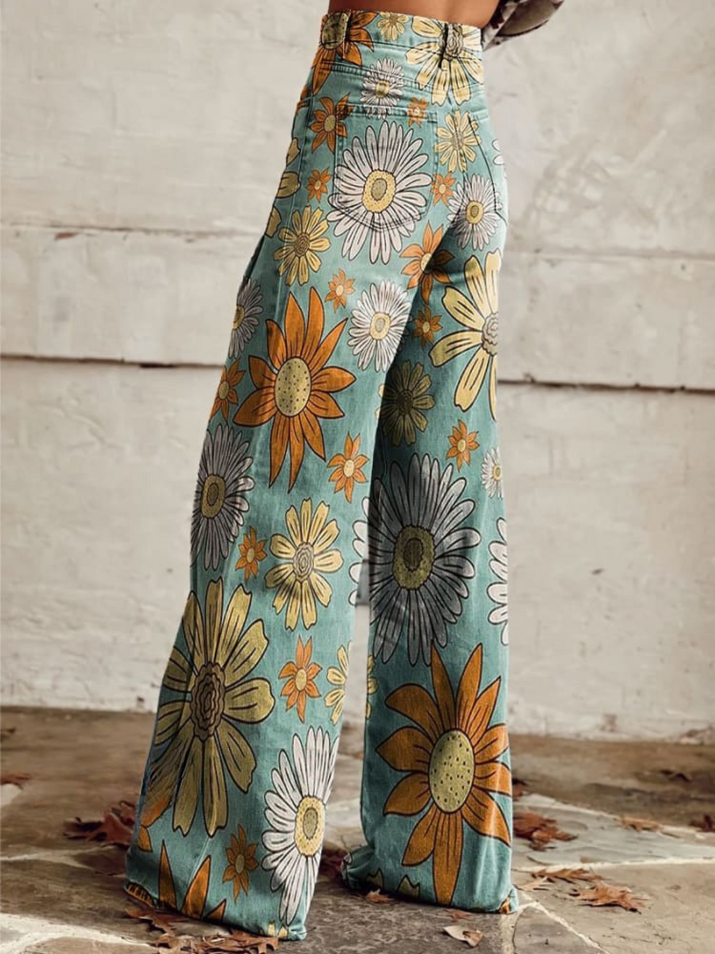 Van Elst Mode®| Vintage Bloemenpatroon Palazzo Broek