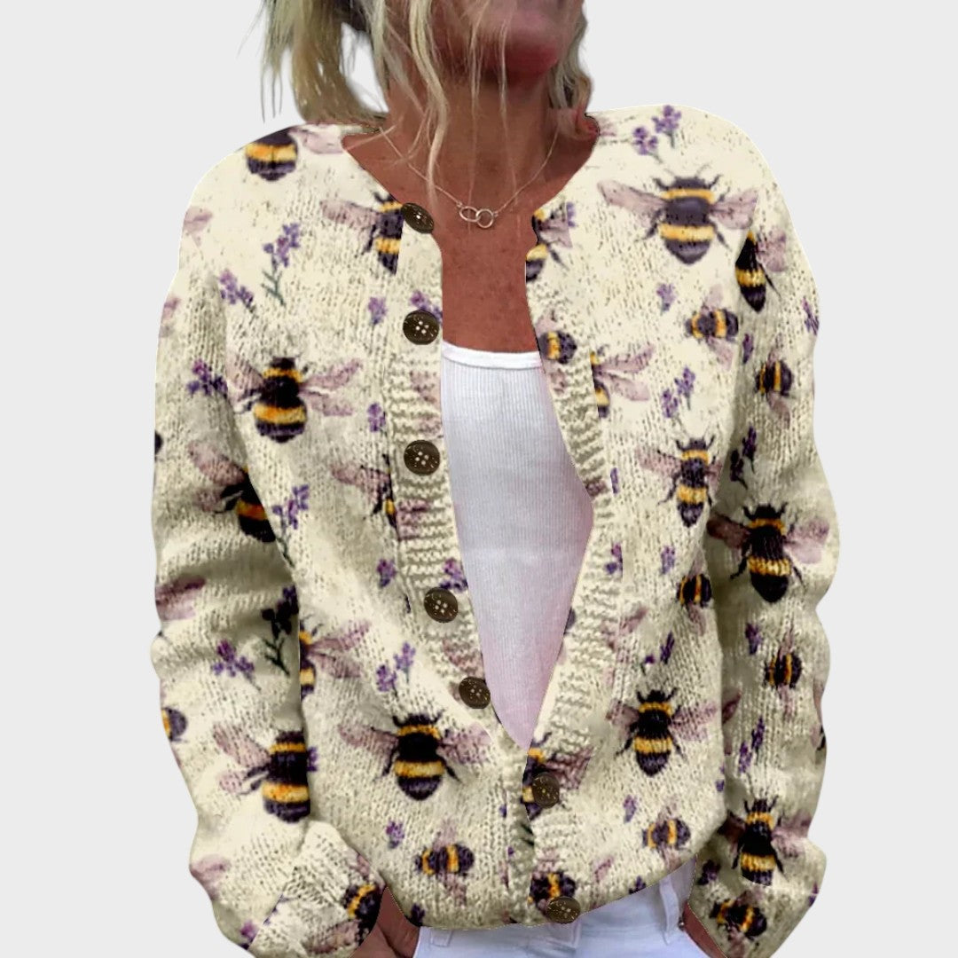Leonor - Cardigan Floral de Outono