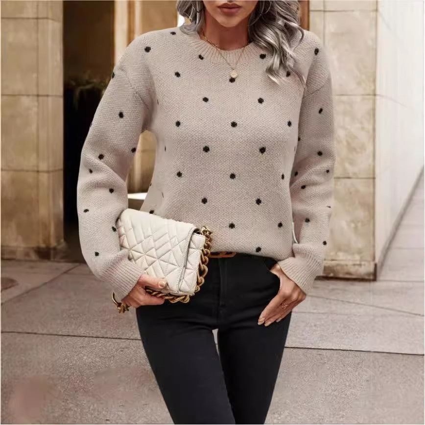 Ana | Camisola Jacquard com Padrão de Bolas