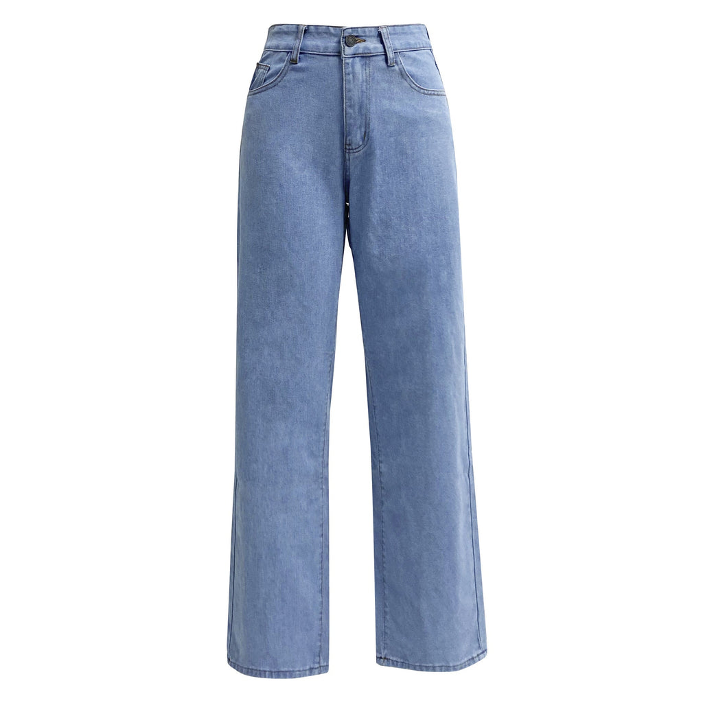Van Elst Mode® | Blauwe Rechte Spijkerbroek
