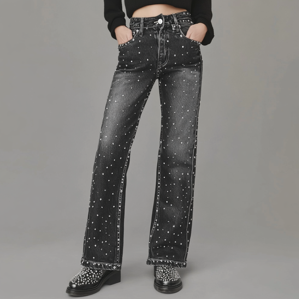 Van Elst Mode® | Glitter Spijkerbroek