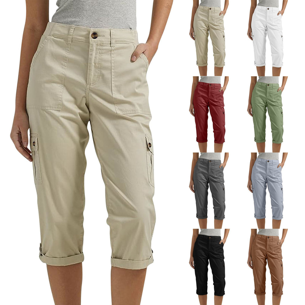 Van Elst Mode®| Capri Broek met Meerdere Zakken