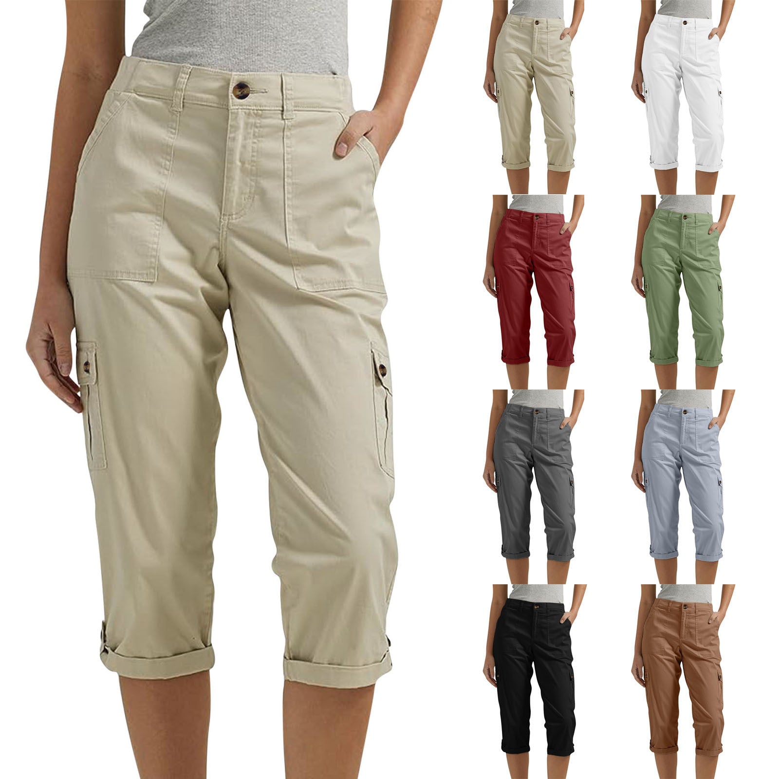 Van Elst Mode®| Capri Broek met Meerdere Zakken