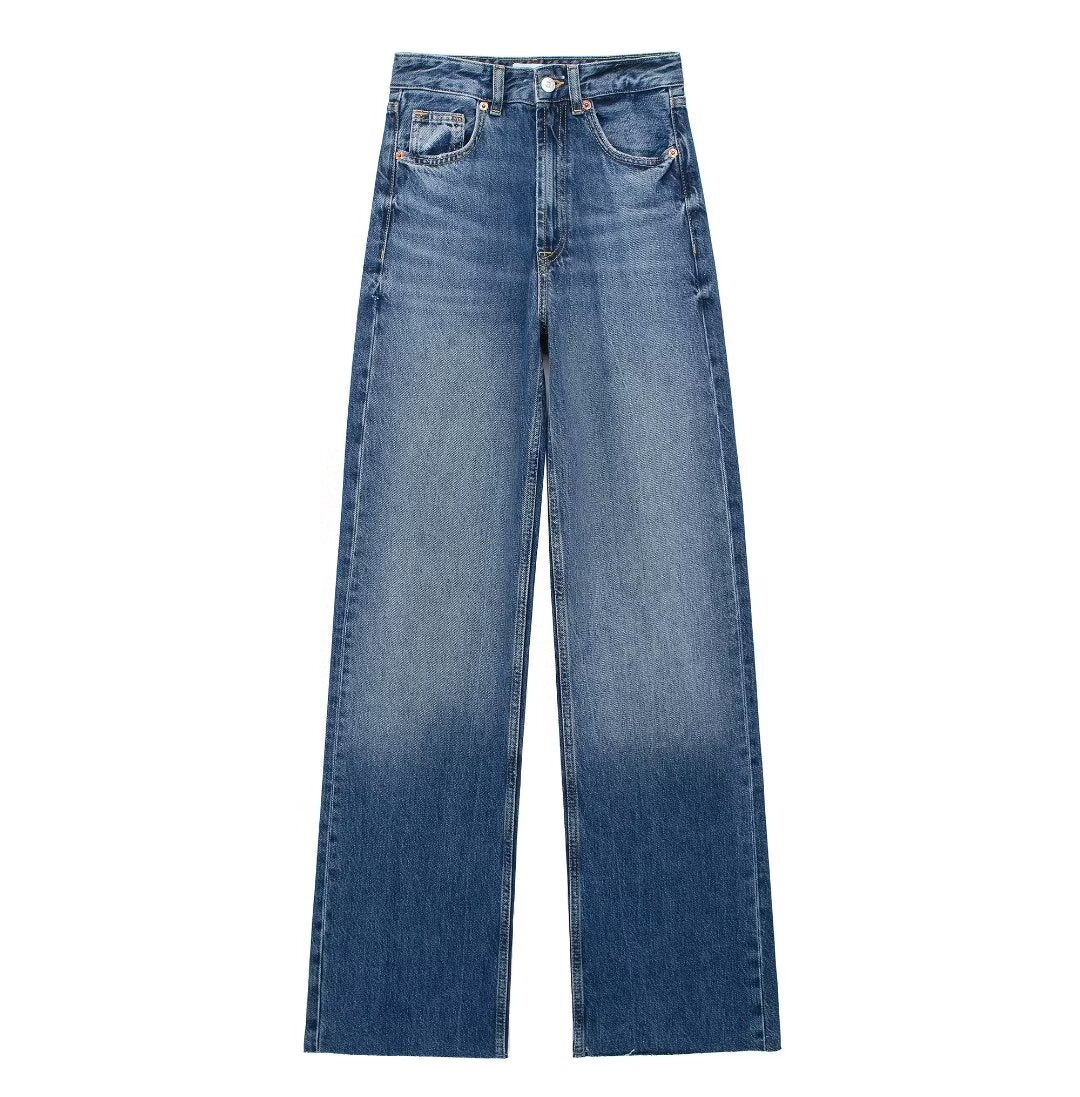 Van Elst Mode® | Blauwe Damesbroek Wide Leg