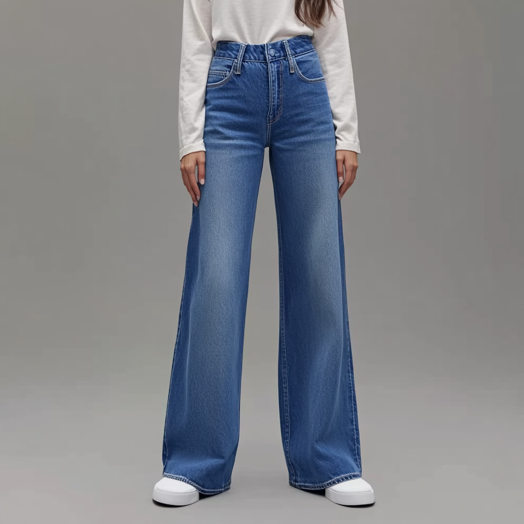 Van Elst Mode® | Blauwe Damesbroek Wide Leg