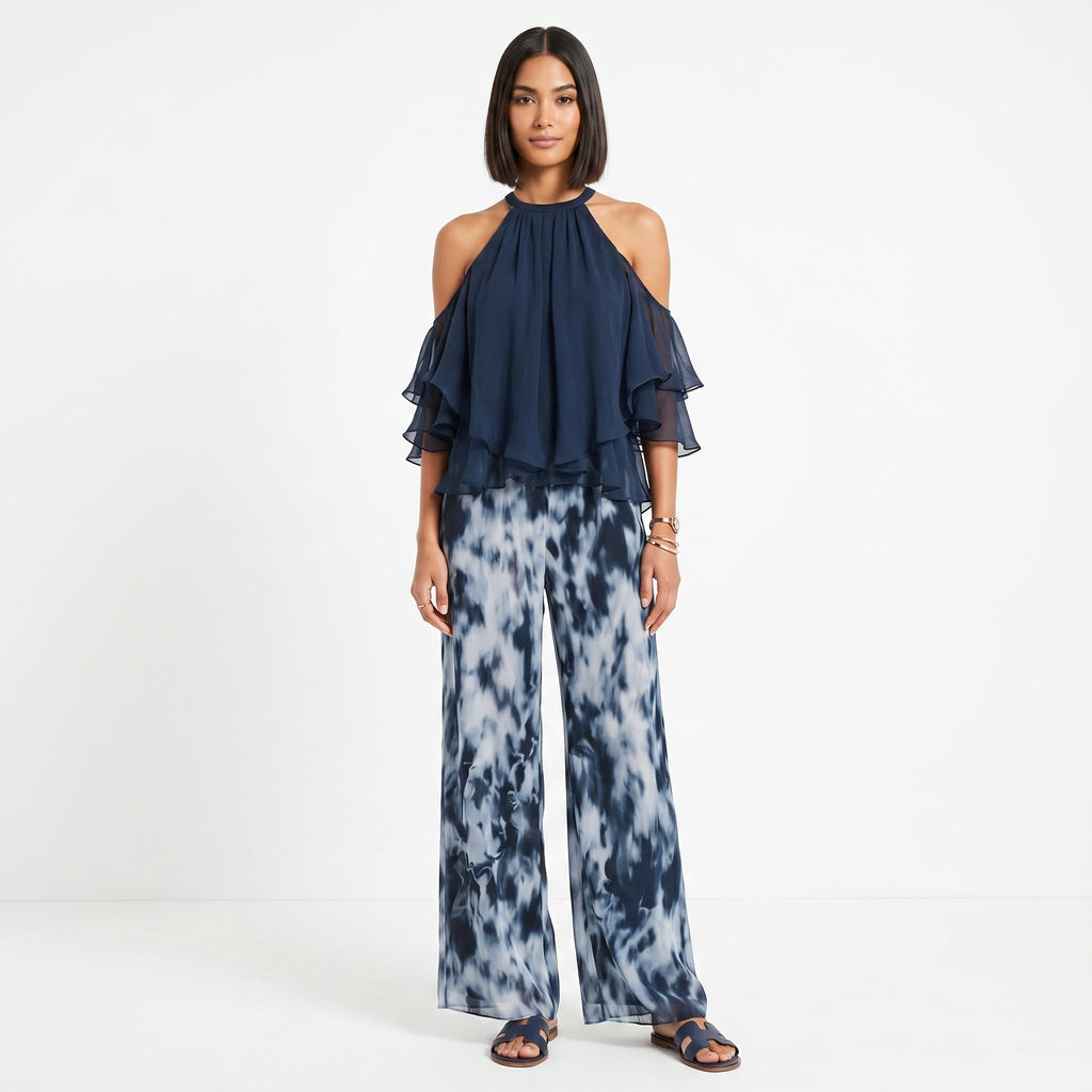 Francisca - Conjunto Halter e Calças Fluidas