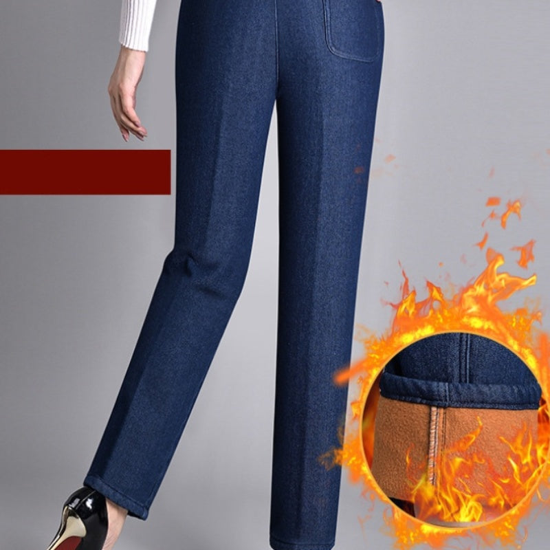 Van Elst Mode® | Damesjeans met Zijzakken en Elastische Taille