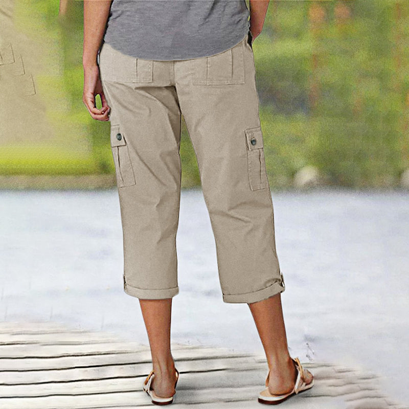 Van Elst Mode®| Capri Broek met Meerdere Zakken