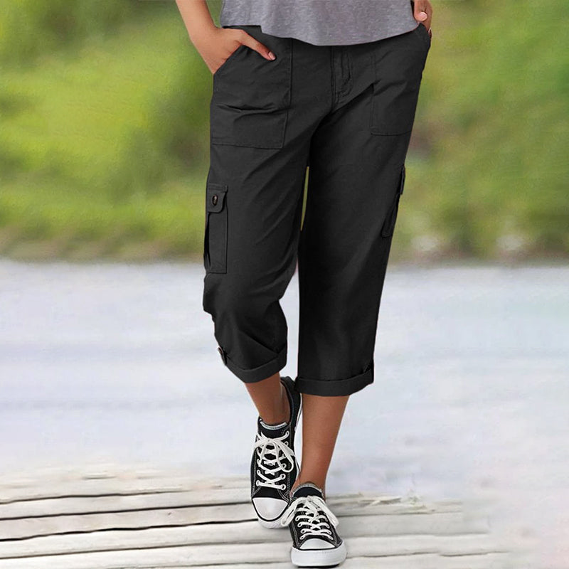 Van Elst Mode®| Capri Broek met Meerdere Zakken