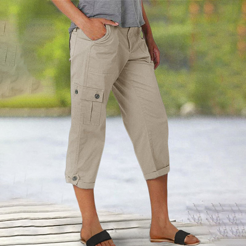 Van Elst Mode®| Capri Broek met Meerdere Zakken