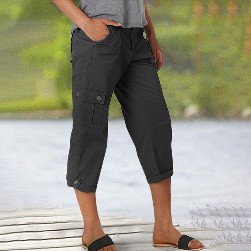 Van Elst Mode®| Capri Broek met Meerdere Zakken