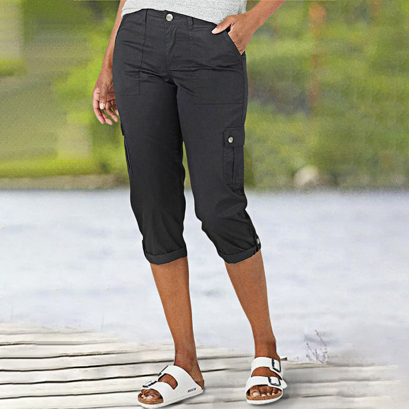 Van Elst Mode®| Capri Broek met Meerdere Zakken
