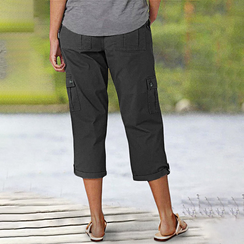 Van Elst Mode®| Capri Broek met Meerdere Zakken