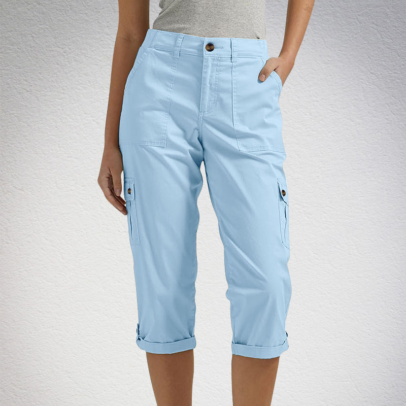 Van Elst Mode®| Capri Broek met Meerdere Zakken