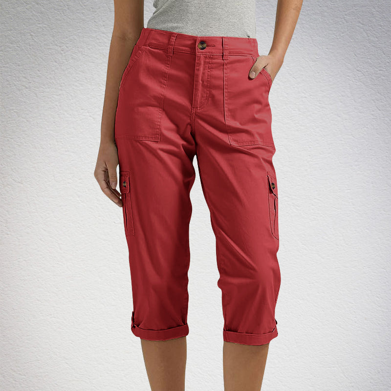 Van Elst Mode®| Capri Broek met Meerdere Zakken