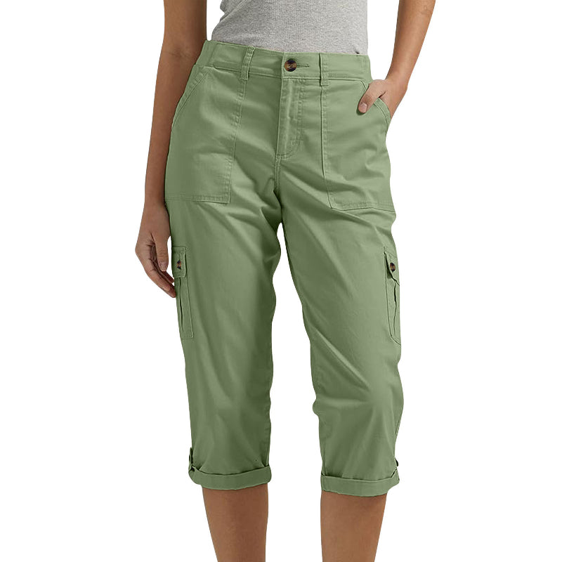 Van Elst Mode®| Capri Broek met Meerdere Zakken